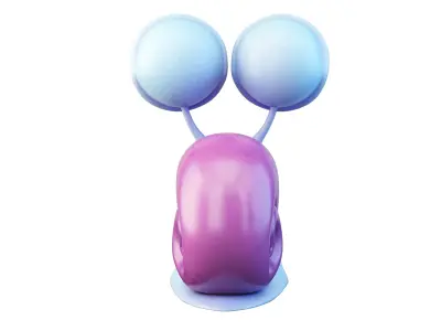Cartoon Snail Character 3D model