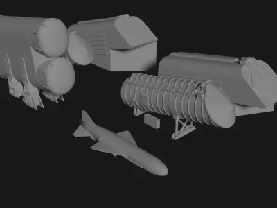 Anti Ship Missile P-15 SS-N-2A Styx 3D model