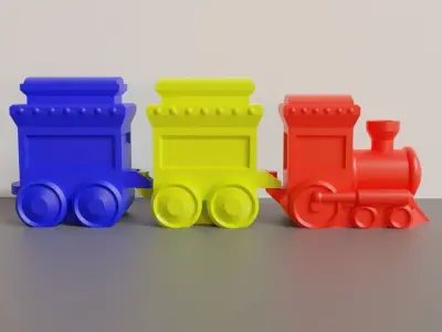 fun modular train 3D print model