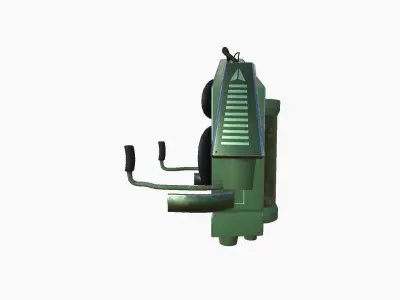 Jetpack G09 Green Metal - SciFi Character Design Low-poly 3D model