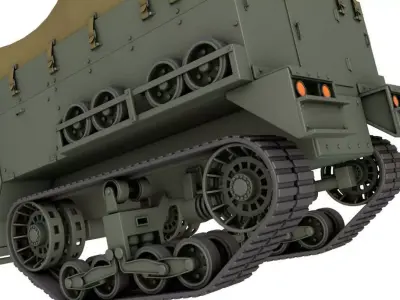 Half Track 3D model