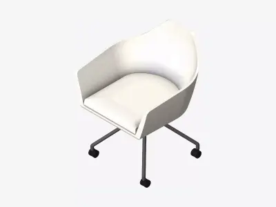 Chair - Simplicity - 4 Star Castors Low-poly 3D model
