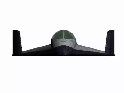 Vega Interceptor Interplanetary aircraft Low-poly 3D model