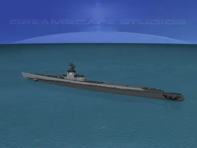 Gato Class Submarine SS245 USS Cobia 3D model