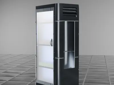 Modern Industrial Refrigerator Low-poly 3D model