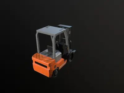 forklift Low-poly 3D model V2