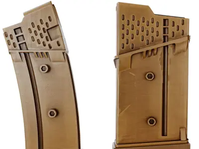 MKE HK33 And G3 Magazine Low-poly 3D model