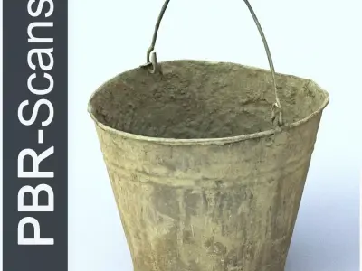 Dirty Bucket High Poly 3D model