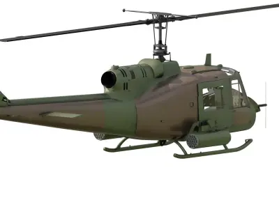 Bell UH-1 Iroquois 3D model buy