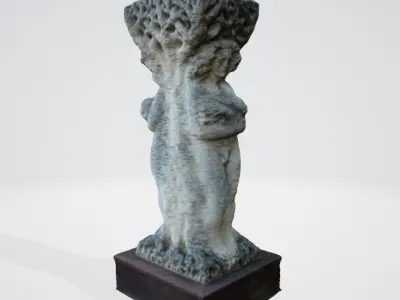 monument4 statue in shape of tree 3D model