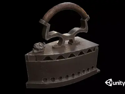 Old Soviut Iron - Model and Textures Low-poly 3D model Low-poly 3D model