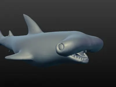 hammerhead shark 3D model buy
