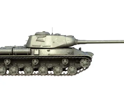 IS 2 Soviet Heavy Tank Low-poly 3D model
