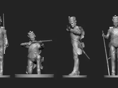 French Grande Armee Soldiers  3D print model