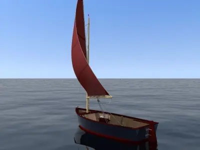 sailing dinghy 3D model