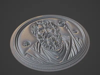 Hipokrat Medallion 3D print model purchase