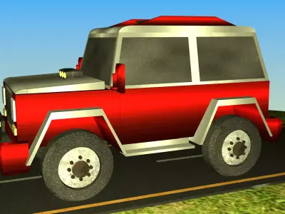 Indian Jeep Type 2 Low-poly 3D model