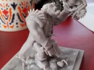 Ork Warboss 3D print model