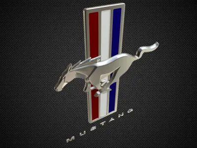horse logo 3D model V1