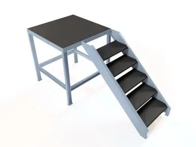 Steel Ladder Low-poly 3D model