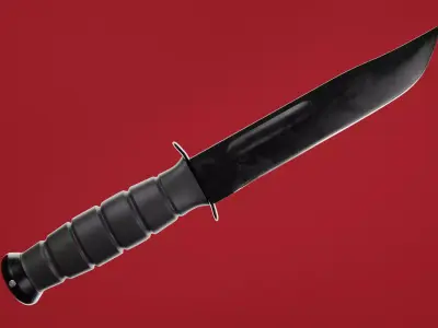 KBar style Knife Low-poly 3D model