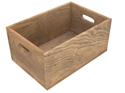 Wooden Box Color 2 3D model