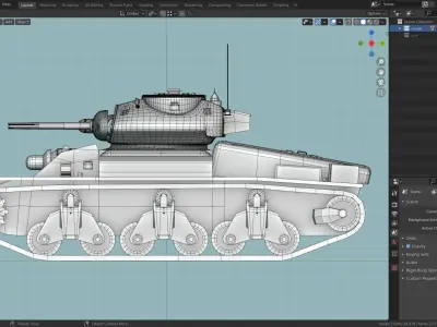 AC1 SENTINEL TANK BASE MESH  Low-poly 3D model