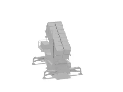 Medium Poly Patriot System Without Textures Free 3D model