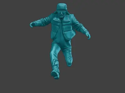 Actual Male Truck Driver AMTD 005 3D print model