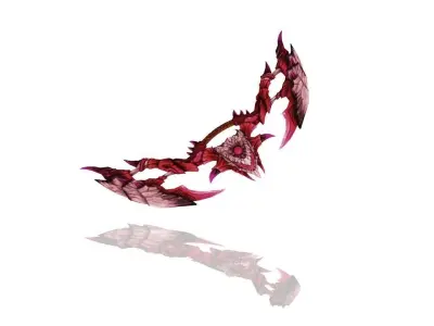 Frozen Bone Bow Low-poly 3D model