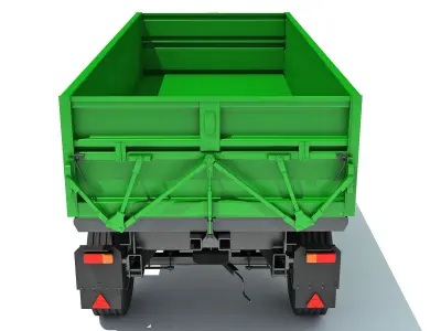 Farm Trailer 3D model from CGTrader