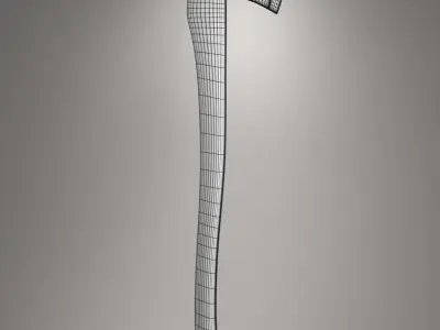 Wood Axe Low-poly 3D model