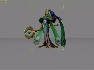 Pharsa Peafowls Dance Low-poly 3D model