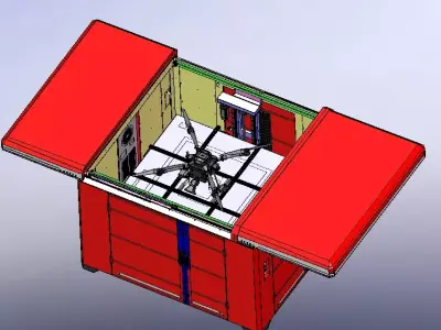 Drone Nest Automatic Charging Parking Station 3D model