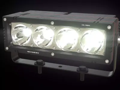 External LED work light SQM4 3D model