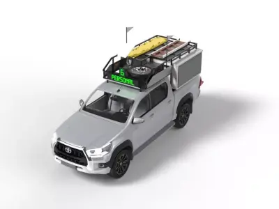 Mobile Emergency Assistance Module Pickup Truck 3D Vehicle  3D model