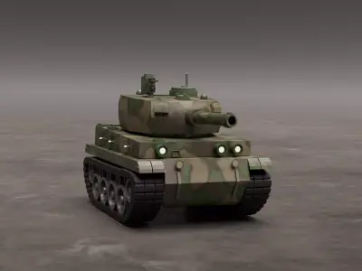 3D Stylized game tank  3D model