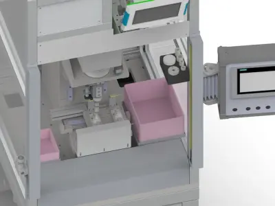 3D CAD drawings of bearing press machine designed 3D model