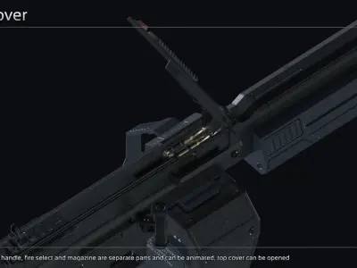 Scifi Support MG ATB 156 Low-poly 3D model