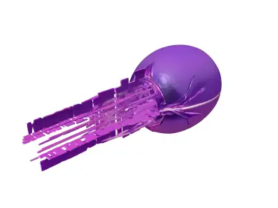 Glowing Purple Energy Sphere 3D model