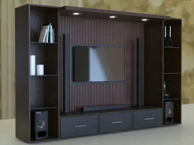 Vintage TV Cabinet 3D model