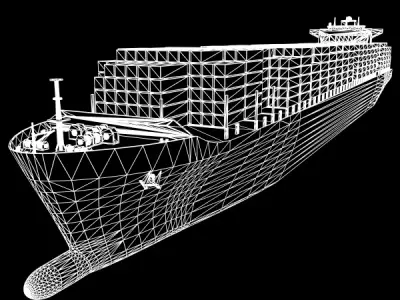 Xin Los Angeles Cargo Ship 3D model