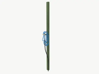 Pressure pipe Low-poly 3D model