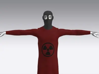 Hazmat Suits Low-poly 3D model buy