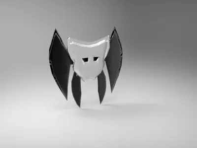 Game weapon asset monkey Low-poly 3D model