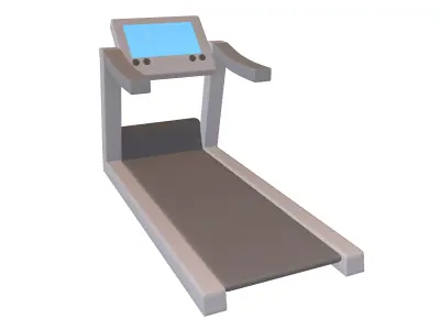 Cartoon Treadmill v1 001 Low-poly 3D model
