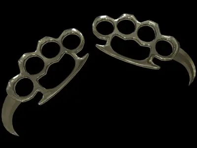 Karambit Brass Knuckles Low-poly 3D model