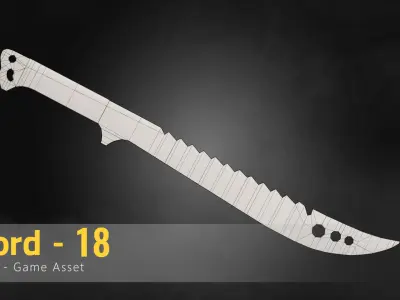 Sword-18 Low-poly 3D model