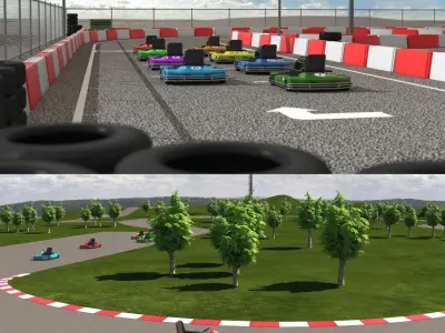 Go Kart Track Collection 3D model