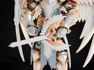 Stylized Sword - Paladin Sword Sacred Vow - Game Ready 3D model
